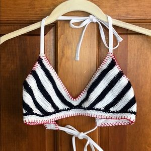 Red white and blue bathing suit top